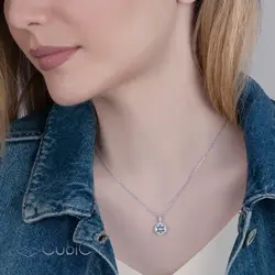 گردنبند نقره کوبیک QN-8613