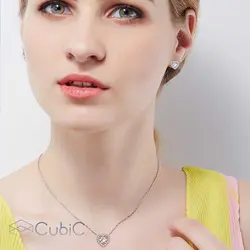گوشواره نقره کوبیک QE-0707