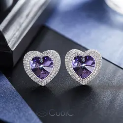 گوشواره نقره کوبیک QE-0009-B