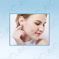 گوشواره نقره کوبیک QE-2409