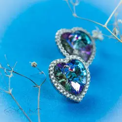 گوشواره نقره کوبیک QE-9908-A