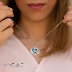 گردنبند نقره کوبیک QN-9312