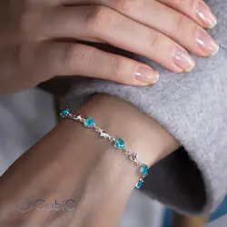 دستبند نقره کوبیک QB-0302
