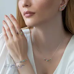 دستبند نقره کوبیک QB-0505