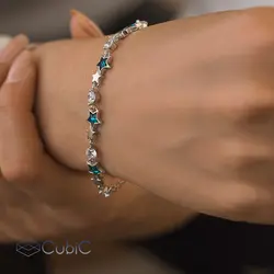 دستبند نقره کوبیکQB-6406