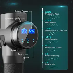 ماساژور تفنگی EKUPUZ 30 Speeds با 6 سر ماساژور ماساژور عضلانی ضربی بافت عمیق