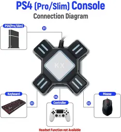 آداپتور مکبازل KX Keyboard & Mouse Converter برای N-Switch/Xbox One/PS4/PS3
