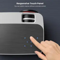 پروژکتور VicTsing Mini Wifi ، پروژکتورهای قابل حمل 1080P با صفحه لمسی و بلندگوهای دوگانه ، مناسب برای دستگاه های خانگی و فضای باز iOS/Android