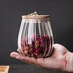 بانکه شیشه ای درب بامبو - فروشگاه اینترنتی ویتابن