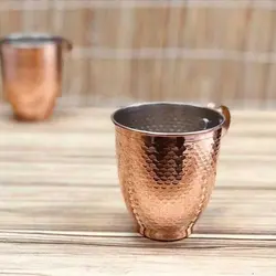 لیوان مسی چکش کاری دسته دار - فروشگاه ویتابن