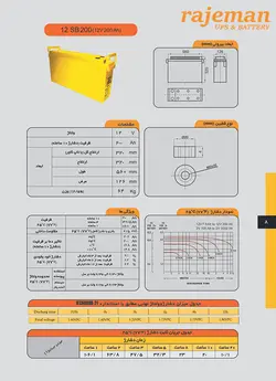باتری ۱۲ ولت ۲۰۰ آمپر صبا باتری