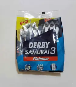 خودتراش 3 تیغ دربی مدل SAMURAI3 بسته 12 عددی