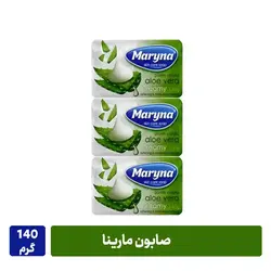 صابون مارینا ۱۴۰ گرم ۶ عددی (کرم دار) - آلوئه ورا و شیر