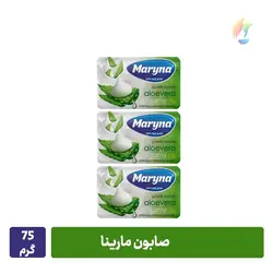 صابون مارینا 75 گرم ۶ عددی (کرم دار) - الوئه ورا و شیر