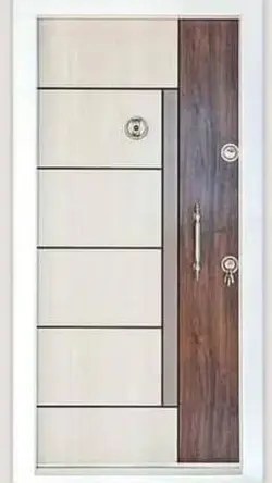 درب ضدسرقت#باقفل ترک ضد دیلم رویه PVC لامینوکس