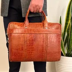 کیف اداری مردانه چرم طبیعی گاوی بیورا مدل eez34
