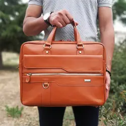 کیف اداری چرم طبیعی اداری زیپی دورو بیورا مدل eez2