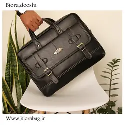 کیف اداری چرم صنعتی اداری زیپی بیورا مدل eez1