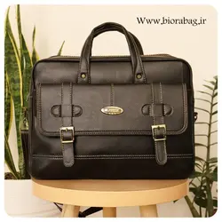 کیف اداری چرم صنعتی اداری زیپی بیورا مدل eez1