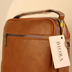 کیف دوشی مردانه چرم صنعتی بیورا سایز بزرگ مدل dbb34