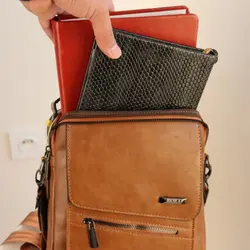 کیف دوشی مردانه چرم صنعتی بیورا سایز بزرگ مدل dbb34