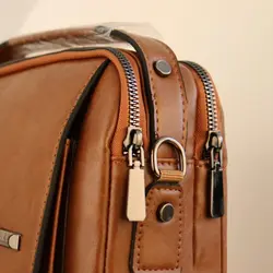 کیف دوشی مردانه چرم صنعتی بیورا سایز بزرگ مدل dbb34