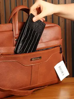 کیف اداری مردانه چرم صنعتی بیورا مدل eez50