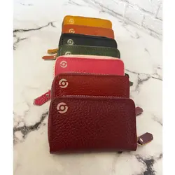 کیف کارت مردانه آکاردئونی چرم طبیعی بیورا مدل acc9