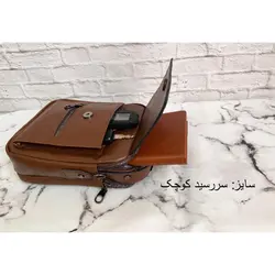 کیف دوشی مردانه چرم صنعتی بیورا سایز متوسط مدل dbb55