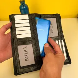 کیف دسته چک چرم طبیعی بیورا مدل acc14