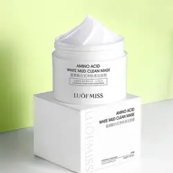 ماسک گلی پاکسازی کننده و سفیدکننده آمینو اسید LUOFMISS - ماکیاژ