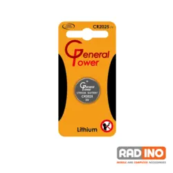 باتری سکه ای لیتیوم 2025 جنرال پاور مدل general power - رادینو پلاس