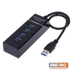 هاب 4 پورت 0.USB 3 کایزر مدل Kaiser-303 - رادینو پلاس