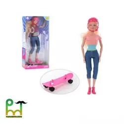 عروسک باربی اسکیت سوار برند دفا کد 8375