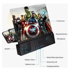 بزرگ کننده صفحه نمایش موبایل 3D با اسپیکر بلوتوثی مدل L2