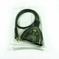 سوییچ HDMI HD-4K مدل کابلی 3 به 1 دستی