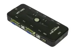 کی وی ام سوئیچ 1 به 4 دستی یو اس بی (manual usb 4p قابلیت سوئیچ از روی کیبورد)