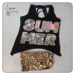 ست تاپ و شلوارک بنددار فانتزی summer