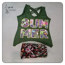ست تاپ و شلوارک بنددار فانتزی summer