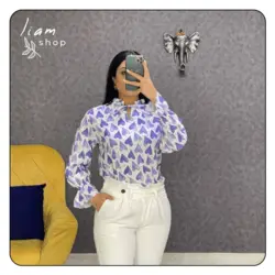 شومیز یقیه چین دار