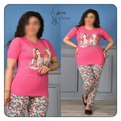 ست تیشرت و شلوار طرح دخترانه