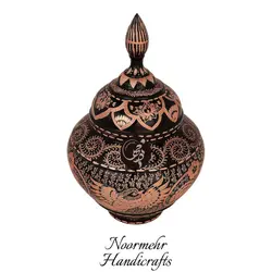 قندان سیبی بزرگ حکاکی الماس تراش