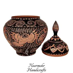 قندان سیبی بزرگ حکاکی الماس تراش