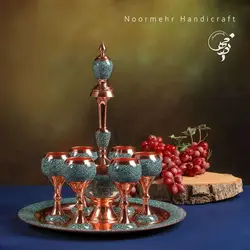 سرویس شربت خوری کوچک فیروزه کوبی