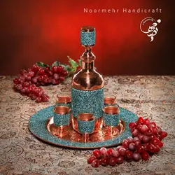 سرویس شربت خوری مینیاتوری فیروزه کوبی VIP