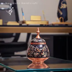 قندان دیواره داره الماس تراش آب نقره