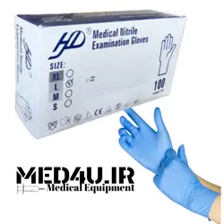 دستکش نیتریل آبی HD