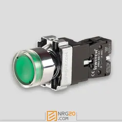 خرید شاسی استارت چراغدار فلزی آی سوییچ | iswitch XB2-BW3361