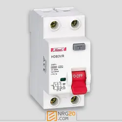 خرید کلید محافظ جان هیمل دو پل |  RCCB HDB3VR تکفاز Himel