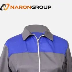 مانتو و شلوار کار زنانه سیلوری طوسی آبی